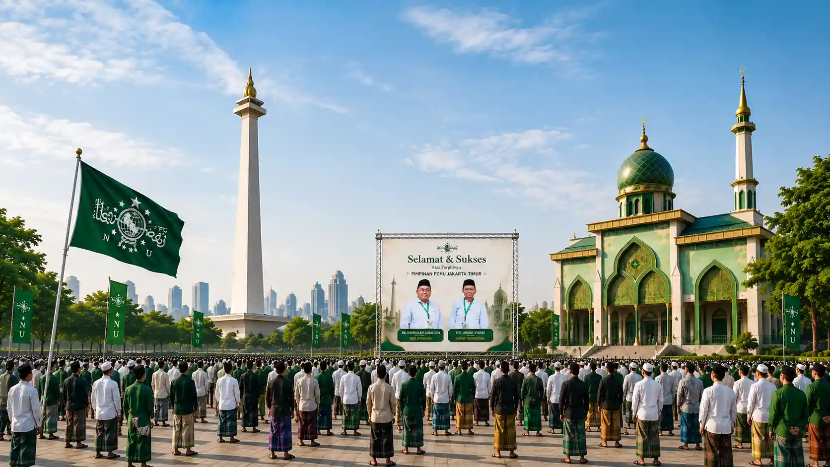 Kebersamaan pengurus dan warga PWNU Pengurus Wilayah Provinsi Papua Barat Daya